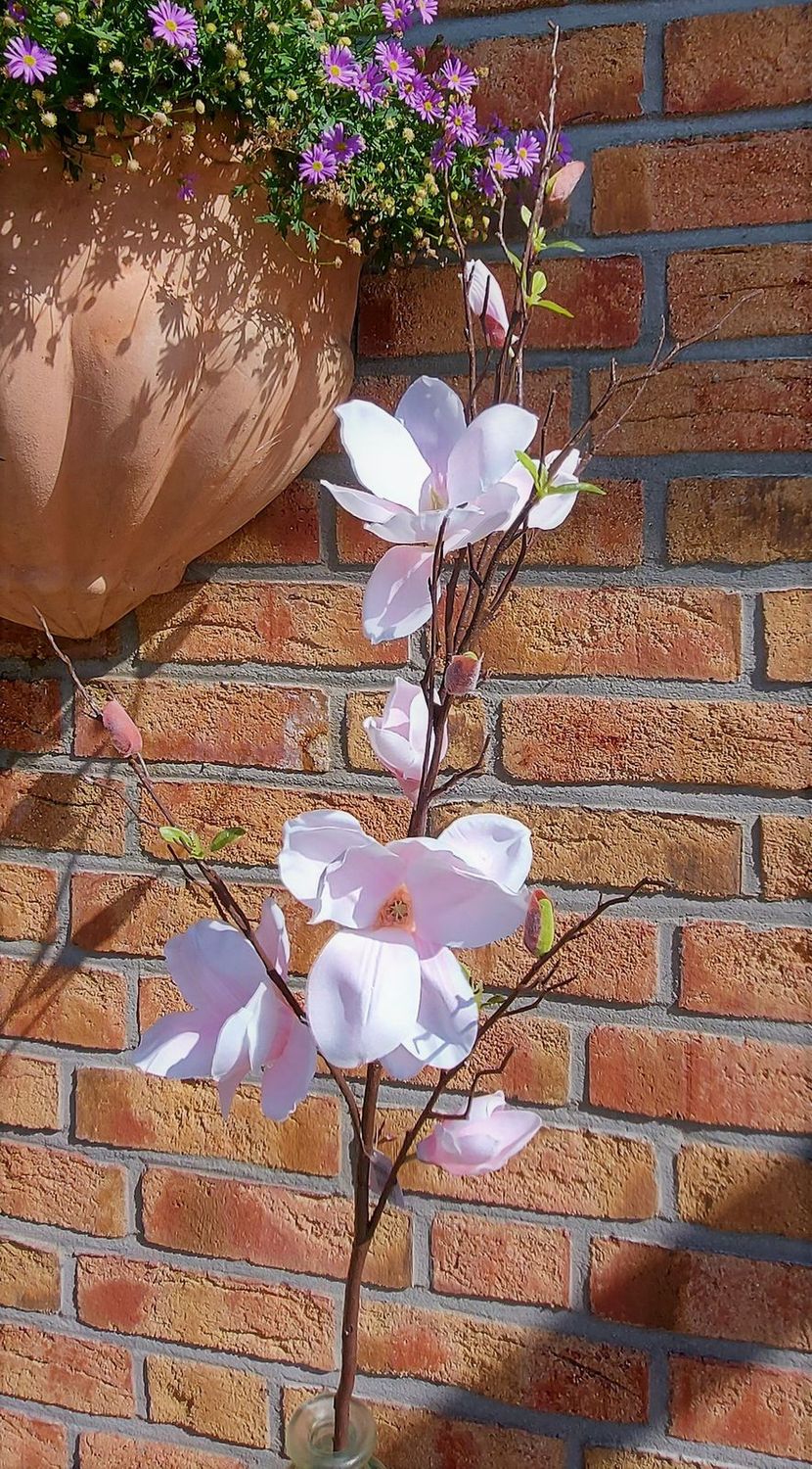 Rama artificial de magnolia, 115 cm, rosa-violeta Rama artificial de magnolia, 115 cm, rosa-violeta