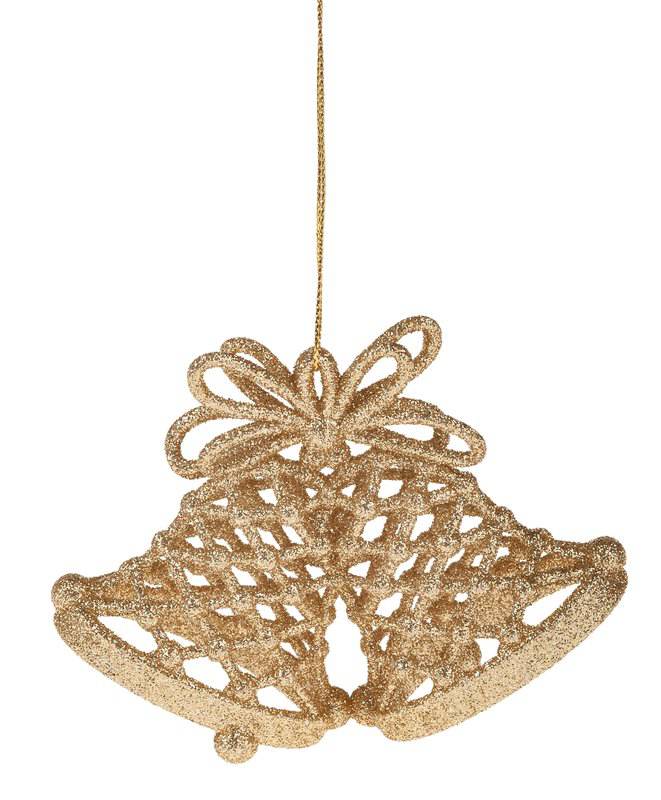 Decoration bell, acrylic, 8 cm, gold
