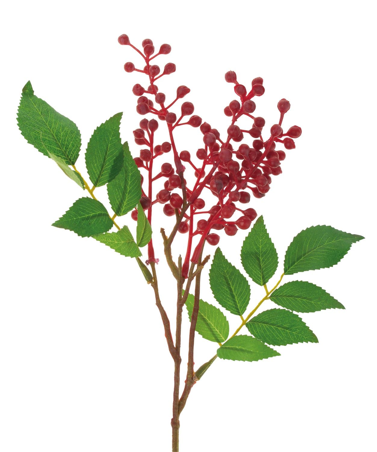 Kunstzweig mit Beeren, 40 cm, rot