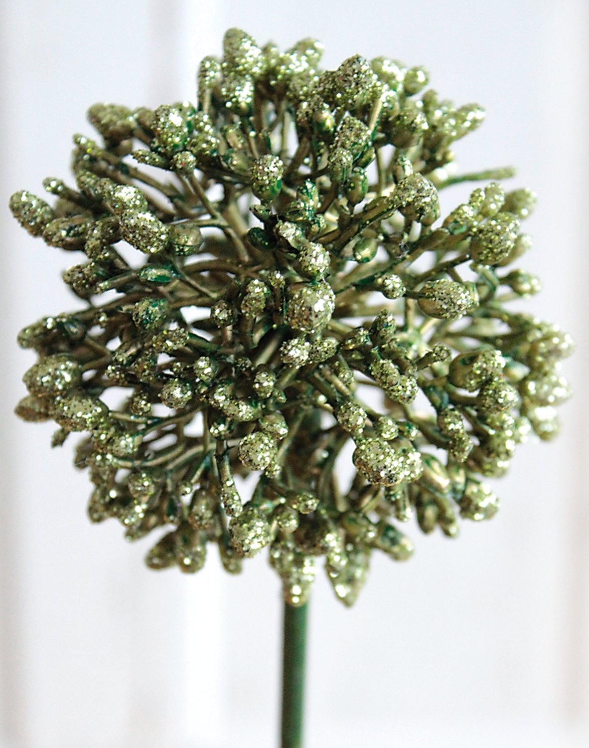 Artificial allium, 45 cm, green-gold